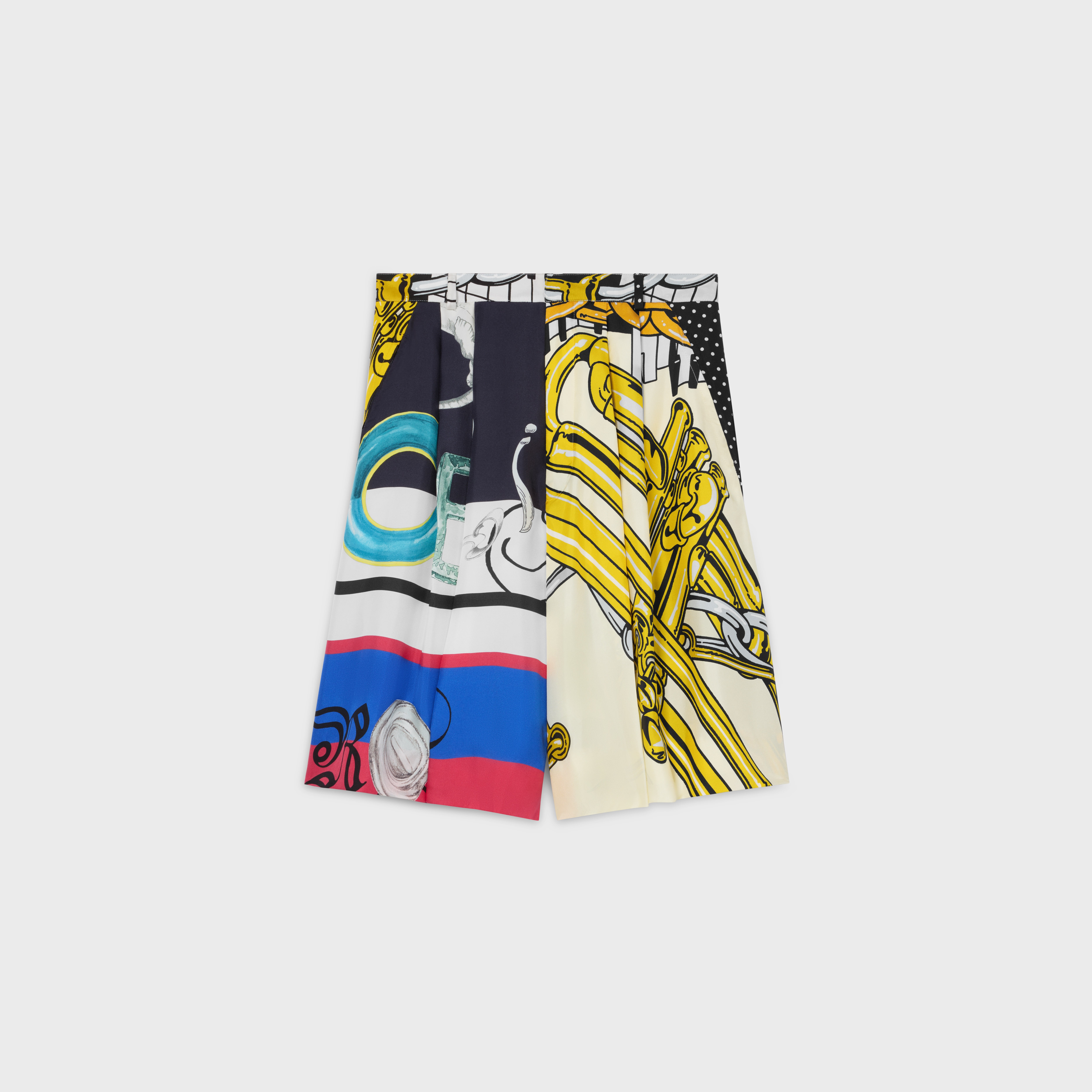 Celine 21SS ショーツ shorts IN printed silk twill - MULTICOLOR | CELINE